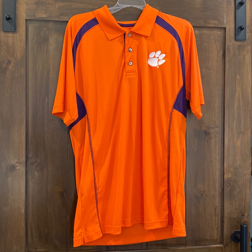 E287 Men's Champion Elite Polo Clemson Tigers EUC Sz. L